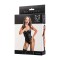 GLOSSY Erolanta Wetlook Bodysuit mit Schnürung & Mesh-Rücken Schwarz