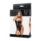 GLOSSY Erolanta Wetlook Set Top mit Strapshaltern & String Schwarz XL