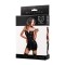 GLOSSY Erolanta Wetlook Kleid mit Spitze & Hakenverschluss Schwarz