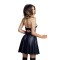 GLOSSY Erolanta Wetlook Neckholder-Kleid mit Metallösen Schwarz