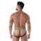 TOF Zipped Jock Latex Second Skin Khaki/Schwarz