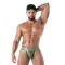 TOF Zipped Jock Latex Second Skin Khaki/Schwarz