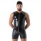 TOF Zipped Tank Top Latex Second Skin Schwarz