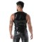 TOF Zipped Tank Top Latex Second Skin Schwarz