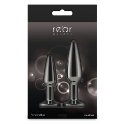NS NOVELTIES Rear Assets Anal-Plug 2er-Set Schwarz-Metallic