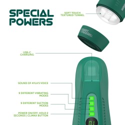 MASTURS Ayla Forest Warrior Multi-Funktions-Masturbator Grün