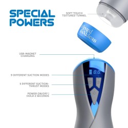 MASTURS Eloa Winged Goddess Multi-Funktions-Masturbator Grau/ Blau