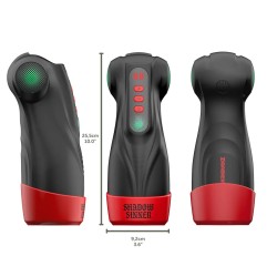 MASTURS Shadow Sinner Raven Multi-Funktions-Masturbator Schwarz/ Rot