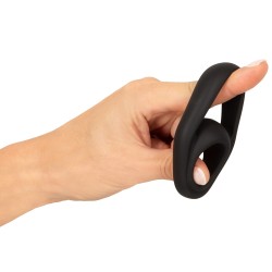 ERECTO Penis- & Hodenring aus Silikon Schwarz