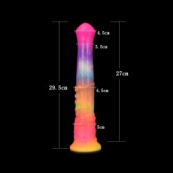 KIOTOS Monstar Dildo Beast 72 Glow in de Dark  Ø 4.5 cm x 29.5 cm