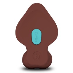 B-VIBE Slipskin Girthy Curvy Dildo Ø 4,9 cm x 22,3 cm Braun