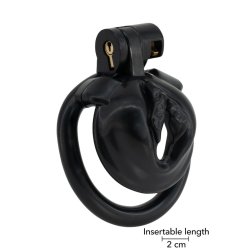 HIDDEN DESIRE EXTREME Cock Cage Sissy Trainer X-Short aus ABS-Kunststoff Schwarz