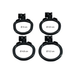 HIDDEN DESIRE EXTREME Cock Cage Sissy Trainer X-Short aus ABS-Kunststoff Schwarz