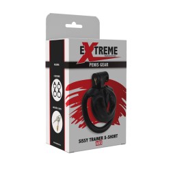 HIDDEN DESIRE EXTREME Cock Cage Sissy Trainer X-Short aus ABS-Kunststoff Schwarz