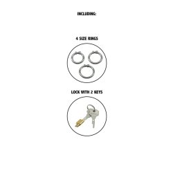 HIDDEN DESIRE EXTREME Cock Cage Chastity Harness X-Short aus Metall