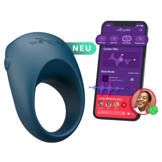 WE-VIBE Pivot 2 Rock Hard Vibro-Penisring mit App-Steuerung Blau
