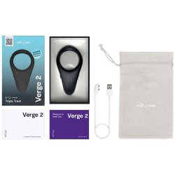 WE-VIBE Verge 2 Vibro-Penisring mit Perineum-Stimulator & App-Steuerung Schwarz