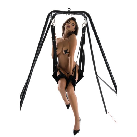 HIDDEN DESIRE Extreme Lovers Swing With Stand