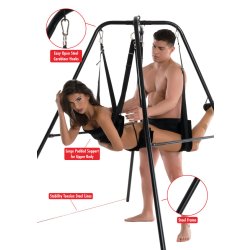 HIDDEN DESIRE Extreme Lovers Swing With Stand