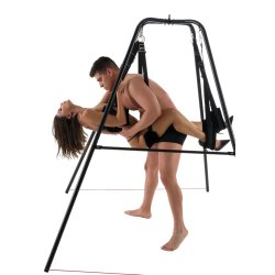 HIDDEN DESIRE Extreme Lovers Swing With Stand
