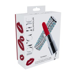 LOVELINE Tiffany Lipstick Vibrator mit 4 Aufsätzen Blau