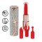 LOVELINE Sparkle Lipstick Vibrator mit 4 Aufsätzen Irisierend