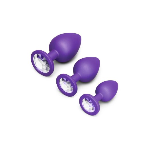 B-VIBE Jewel Butties Bundle mit 3 Anal-Plugs Violett