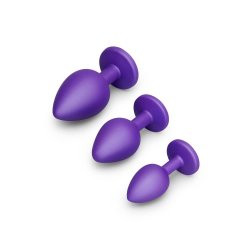 B-VIBE Jewel Butties Bundle mit 3 Anal-Plugs Violett
