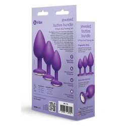 B-VIBE Jewel Butties Bundle mit 3 Anal-Plugs Violett