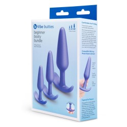 B-VIBE Butties Beginner Booty Bundle mit 3 Anal-Plugs Violett