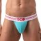 TOF French Stringless Thong Turquoise