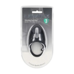 LEVELZ Adjustable Vibrating Silicone Cockring Schwarz