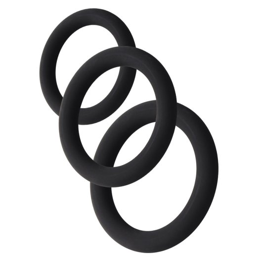 HIDDEN DESIRE Stamina Starter C-Rings 3er-Set Schwarz