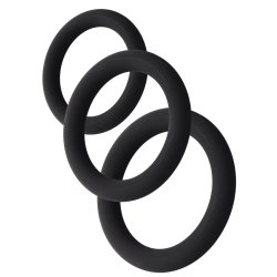 HIDDEN DESIRE Stamina Starter C-Rings 3er-Set Schwarz