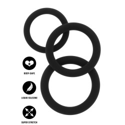 HIDDEN DESIRE Stamina Starter C-Rings 3er-Set Schwarz