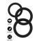 HIDDEN DESIRE Stamina Starter C-Rings 3er-Set Schwarz