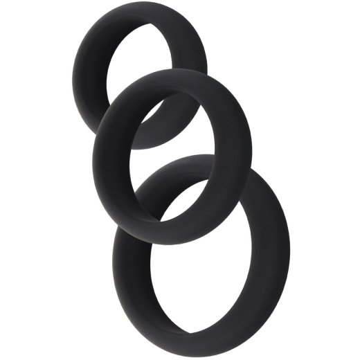HIDDEN DESIRE Stamina Premium C-Rings 3er-Set Schwarz