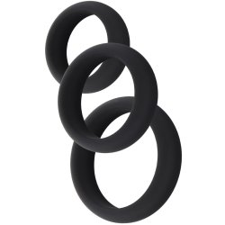HIDDEN DESIRE Stamina Premium C-Rings 3er-Set Schwarz