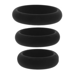HIDDEN DESIRE Stamina Premium C-Rings 3er-Set Schwarz