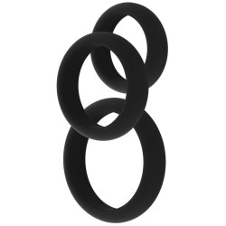 HIDDEN DESIRE Stamina Premium C-Rings 3er-Set Schwarz
