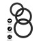 HIDDEN DESIRE Stamina Premium C-Rings 3er-Set Schwarz