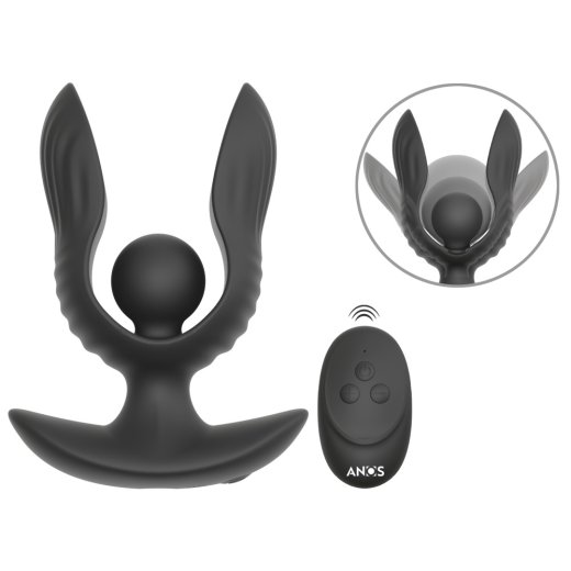 ANOS Analvibrator mit Spreiz- & Pumpfunktion Schwarz
