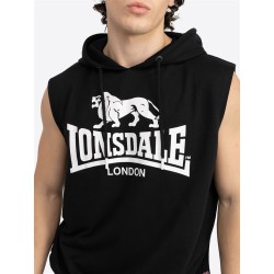 LONSDALE Ärmelloses Sweatshirt mit Kapuze Schwarz