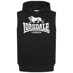 LONSDALE Ärmelloses Sweatshirt mit Kapuze Schwarz