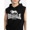 LONSDALE Ärmelloses Sweatshirt mit Kapuze Schwarz