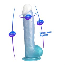 SILEXD Angel 8" Dildo 20,3 cm mit Saugfuss Multicolor