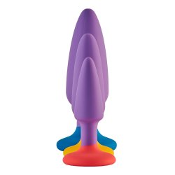 DREAM TOYS Love Signal Smooth Adventure Anal-Plug 3er-Set Violett