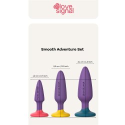 DREAM TOYS Love Signal Smooth Adventure Anal-Plug 3er-Set Violett