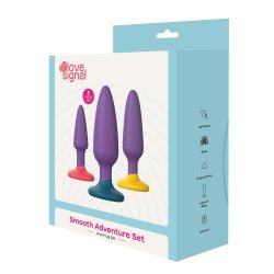 DREAM TOYS Love Signal Smooth Adventure Anal-Plug 3er-Set Violett