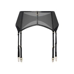 GUILTY PLEASURE Silhouette Shimmering Suspender Belt Schwarz